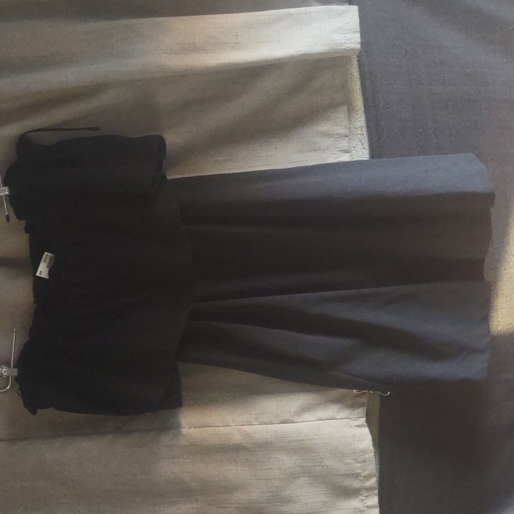 H&m Black Short Of-shoulder Dress NWT L